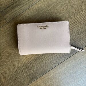 Kate Spade Light Pink Wallet with Zipper Closure
